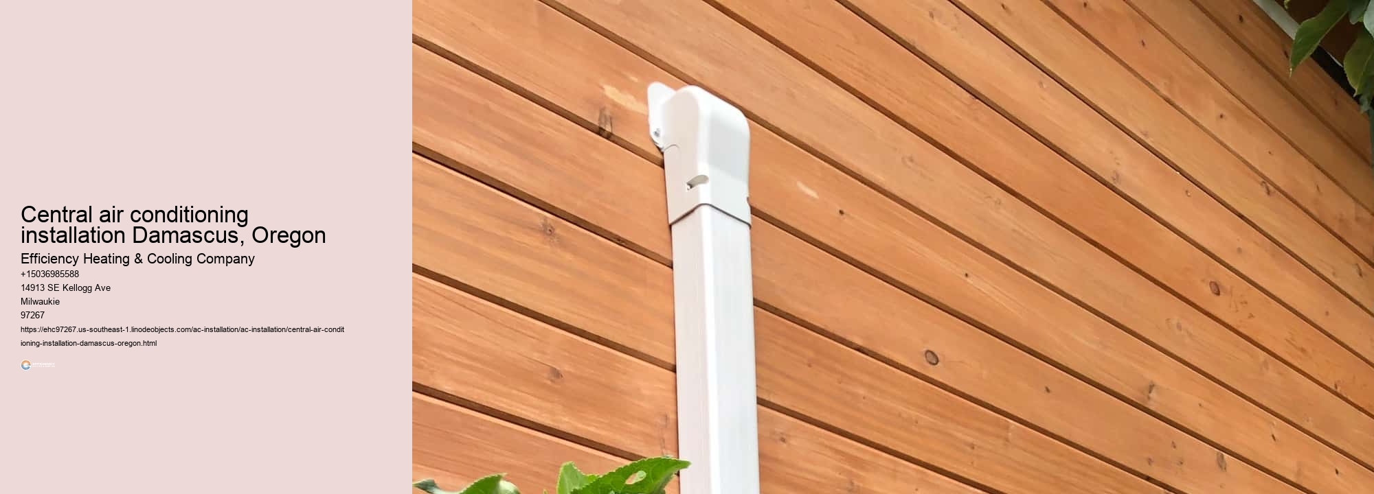 Central air conditioning installation Damascus, Oregon