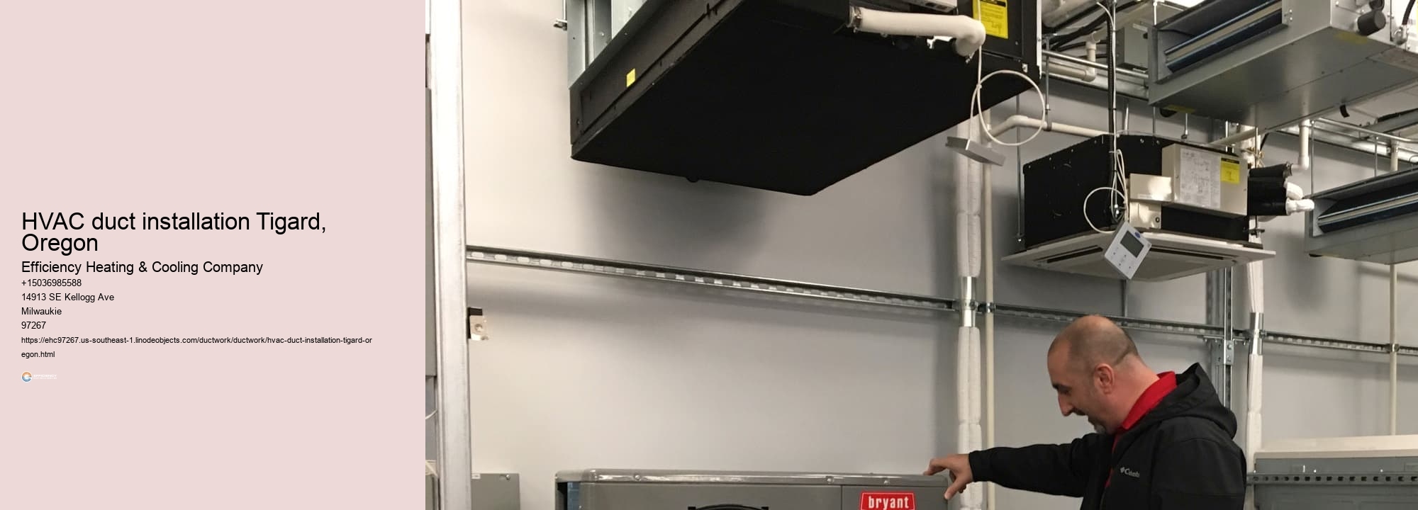 HVAC duct installation Tigard, Oregon